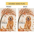 thumbnail image 4 of Fall Dog Garden Flag 12x18 Vertical Double Sided Autumn Maple Leaves Thanksgiving Outside Decorations Burlap Yard Flag BW205, 4 of 5