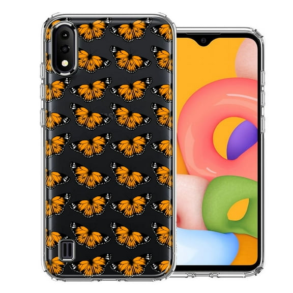 MUNDAZE For Samsung Galaxy A01 Monarch Butterflies Design Double Layer Phone Case Cover