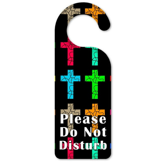 Do Not Disturb Door Knob Hanger Sign - Color Crosses