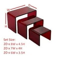 thumbnail image 2 of T'z Tagz New 2 Inch Deep 3 Piece Dark Red Acrylic Riser Display Stand Set 5, 2 of 6