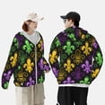 thumbnail image 6 of Haiem Mardi Gras1 UPF 50+ Fishing Shirts for Men Long Sleeve UV Sun Protection Hoodie Non-Mask Outdoor Hiking Shirts, 6 of 9