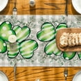 thumbnail image 2 of Sm:)e Clover Shamrocks Eucalyptus Buffalo Plaid St.Patrick's Day Table Runner 13x72 Inch, 2 of 6