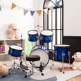 thumbnail image 3 of Infans Sonart 16 Inch 5-Piece Complete Kids Junior Drum Set Children Beginner Kit Blue, 3 of 7