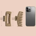 thumbnail image 2 of 8-Piece Set: 4.3" Large Acrylic Hair Claw Clips with Sturdy Metal Spring & Inner Teeth - Lightweight, Non-Damaging Design for Thick/Thin/Curly/Long Hair - 90s Retro Rectangular & Classic Styles for, 2 of 6