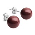thumbnail image 3 of Set Collar Dije Perla Aretes Poste Zvezda Plata 0.925 Mujer vino Unitalla, 3 of 4