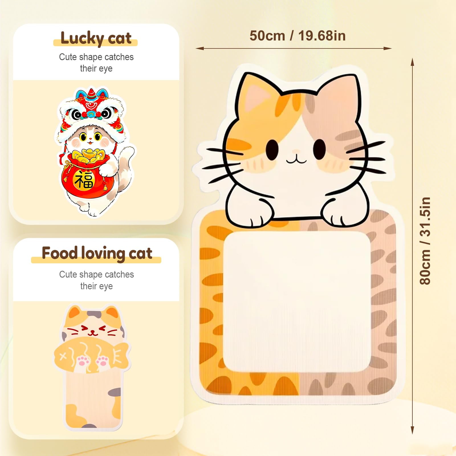 Wall Mounted Cat Scratcher, 2026 New Cat Scratching Pad for Indoor Kitten, 31.5" X 19.68" Cat Scratch Pad Wall for Indoor, for Couch, Bedroom, Home Use