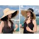 thumbnail image 5 of Super Wide Brim Women Sun Hat Cotton Floppy Packable Reversible Wired Edge Hats UV Protection Summer Beach Travel Garden, 5 of 5