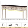 thumbnail image 7 of Console Table 52in Wood Sofa Table Entryway Table with Drawers(Beige), 7 of 7