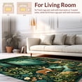 thumbnail image 2 of ODIKA 8'x10' Machine Washable Non-Slip Area Rug, Whimsical Forest Creatures Amidst Dense Leafy Flora Design High Traffic Rug, Green, 281925, 2 of 7