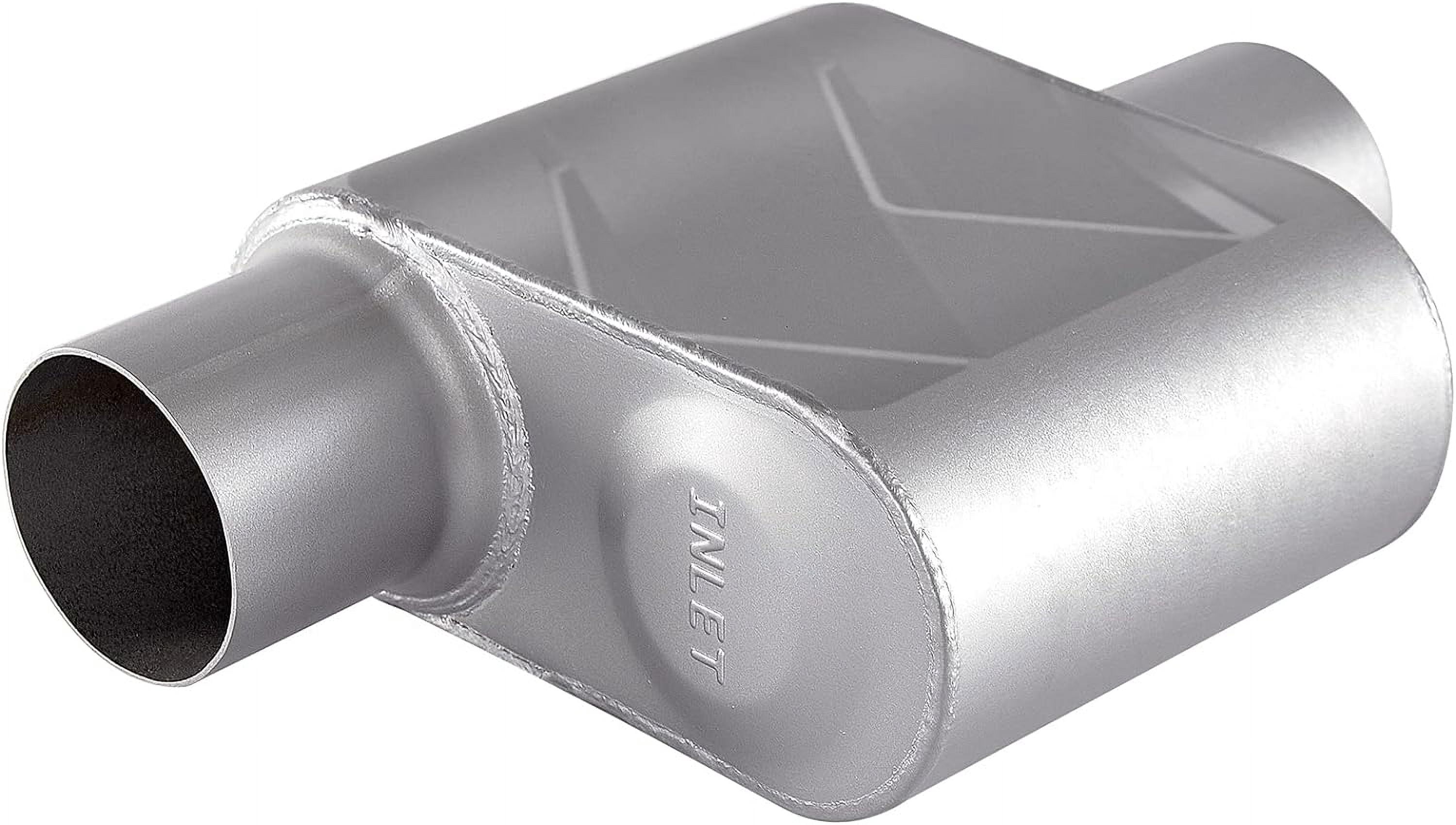 Elshine Universal Exhaust Muffler with Aggressive Sound, Anti-corrosive Muffler, Chamber Performance Mufflers for Cars, Trucks overall 13"
