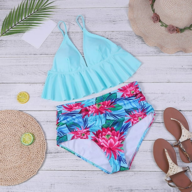 Aayomet Bathing Suit For Women Bikini Women High Waisted Bikini Set Two Piece Swimsuits Push up