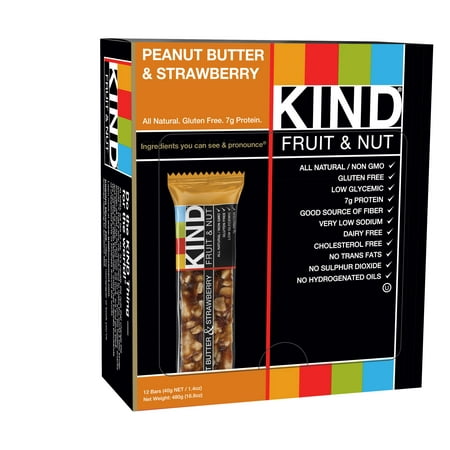 KIND Fruit & Nut Bar Peanut Butter & Strawberry - 12 CT