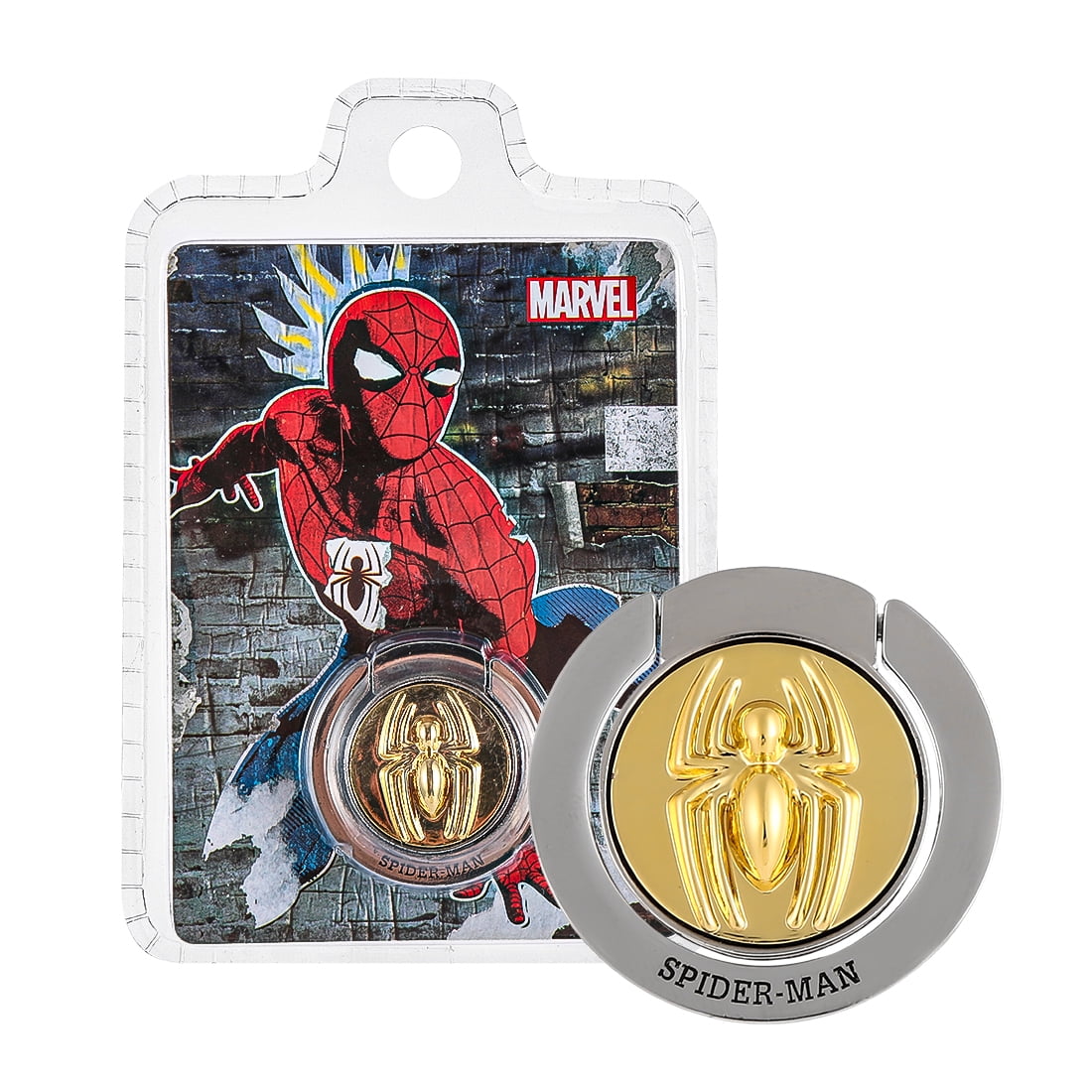 MINISO Marvel Spider Man Cell Phone Finger Stand, 360°Rotation Phone