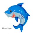 thumbnail image 1 of Globo de aluminio con forma de animal marino grande, juguete inflable con forma de pulpo, tiburón blanco, decoración para fiesta en la playa, helio, 1 of 6