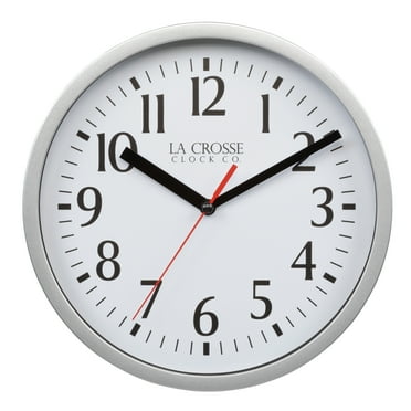 La Crosse 8" Basics Silver Analog Quartz Wall Clock, 404-3020S