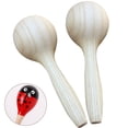 thumbnail image 1 of Bangcool 1 Pair Kids Maraca Wooden DIY Painting Maraca Shaker Percussion Instrument, 1 of 6