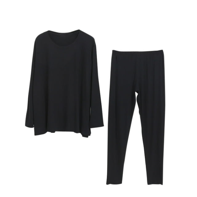 Ensembles de Pyjama pour Femmes 2 Pcs, Vêtements de Maternité Multifonctions pour Femmes Vêtements Post-Partum Pyjamas Ceinture Coussinet de Poitrine Cordon de Serrage Ajustable Ensemble à Manches Longues Col Rond