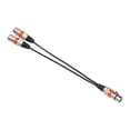 thumbnail image 5 of 3Pin XLR Female to Dual 2 Male Y Splitter 30cm Adapter Cable Wire (Black), 5 of 5