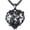 04-Apri-White, variant on 925 Sterling Silver Black Gothic Jewelry Gifts Skeleton Couple Pendant Crystal Birthstone Heart Necklace Punk Romantic Jewelry for Lover Men Women
