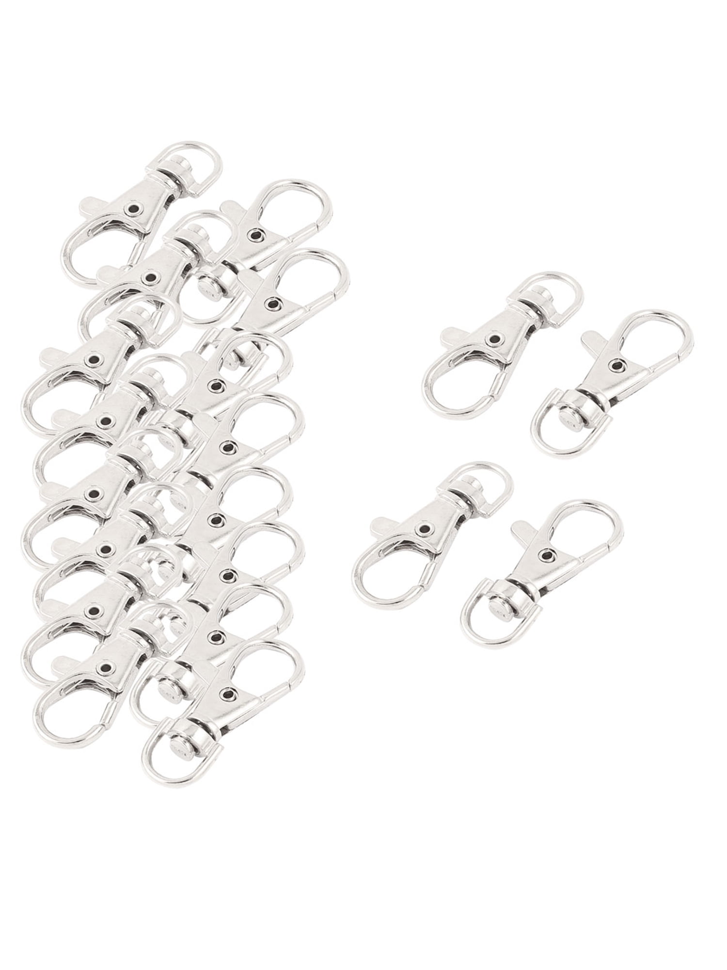 Silver Lobster Clasps Swivel Trigger Clips Snap Hooks Bag Key Ring DIY Acces Silver Lobster Clasps Swivel Trigger Clips Snap Hooks Bag Key Ring DIY Acces