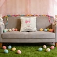 thumbnail image 5 of Under $5 Easter Embroidered Throw Pillow Covers 18x18" Easter Decorative Pillow Cases Easter Bunny Decorations Rabbit Pattern Sofa Couch Cushions for Happy Easter Spring Decor, 5 of 7