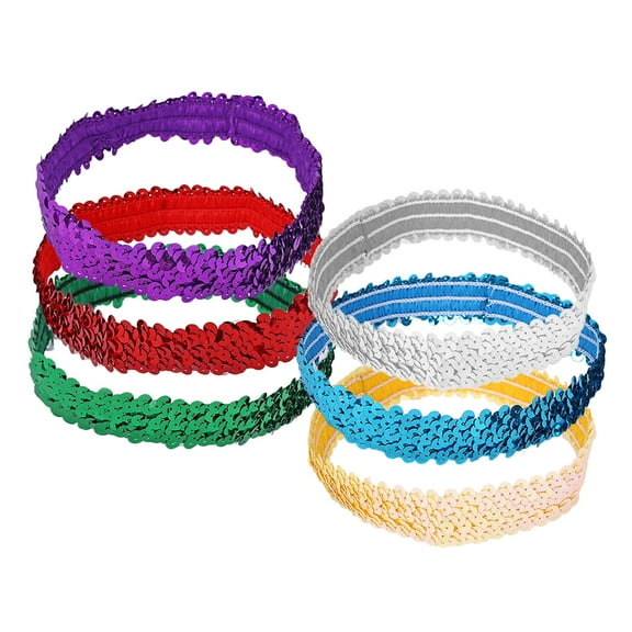 RENACLIPY headband for girls Headbands Yellow Elastic 6pcs