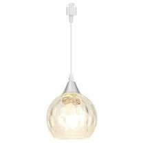 Kiven H-Type track lighting pendants,1-Light Modern h track pendant lights with Art Glass Lampsade,Decorative Track Lighting Fixture for Hallway Kitchen Island TB3602