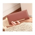 thumbnail image 3 of Cartera Monedero Larga De Cuero Lujo Dama Billetera Elegante Rosa, 3 of 4