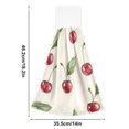 thumbnail image 6 of Yayeee Kitchen Hanging Hand Towels Set of 2 with Loop Bathroom Absorbent Tie Towel, Beige Cherry, 6 of 7