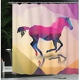 thumbnail image 4 of Ambesonne Abstract Shower Curtain, Geometric Horse Animal, 69"Wx84"L, Cream Pink Purple, 4 of 5