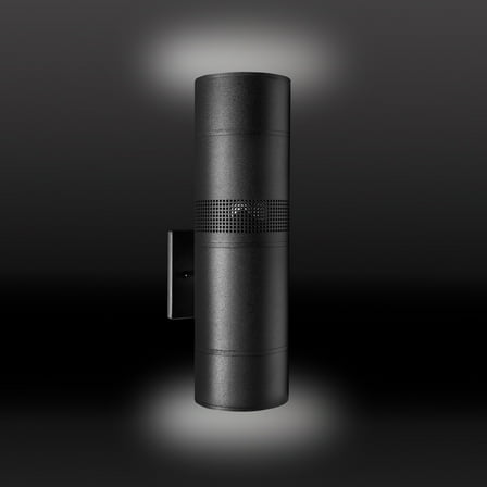 OSD Eclipse Up/Down Wall Mount Outdoor 360⁰ Landscape Light 900LM (10Wx2,3000K) and Omni Directional Speaker