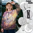 thumbnail image 6 of Uorisanigo Sweatshirt for Kids Trendy Dreamy White Horse Girls Half Zip Sweatshirt Long Sleeve Pullover Crop Tops Oversized Athletic Top Fall Fashion Outfits Clothes Kids Hoodies, 6 of 7