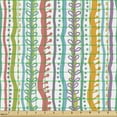 thumbnail image 2 of Ambesonne Abstract Fabric by the Yard Upholstery, Vertical Swirl Lines, 1 Yard, Multicolor, 2 of 5