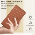 thumbnail image 3 of Allytech Samsung Galaxy S24 Wallet Case, Luxury PU Leather Stand Magnetic Clasp Cover with Wristlet & Shoulder Strap & Card Slots, Zipper Pocket Shockproof Anti-Fall Protective Case, Brown, 3 of 9