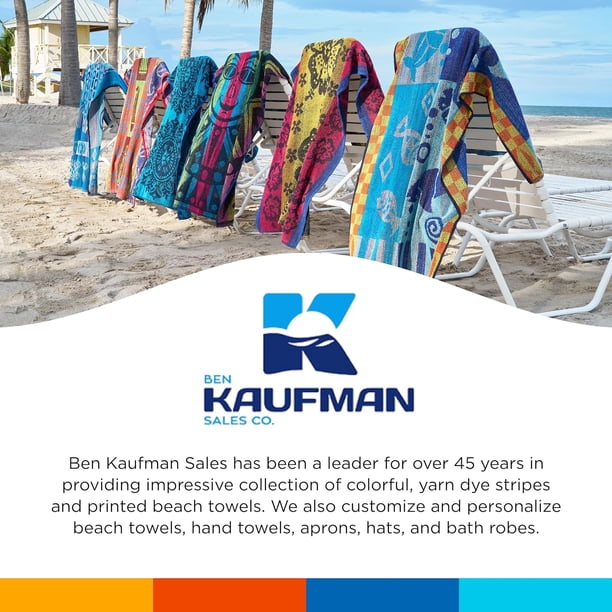 Kaufman - 12 Pack Terry Beach & Pool Towel of Assorted Colors