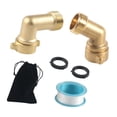 thumbnail image 1 of Guardoinrt Brass Garden Hose Elbow Adapter Sturdy Construction For RV Outdoor Water Intake Enhancing Efficiency Of Watering Tasks., 1 of 6