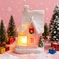 thumbnail image 2 of Piwvid Christmas Resin House Light Up, LED Mini Village Figurines with Snowy Details, Battery Powered Small House Decor for Xmas Tabletop, Winter Village Display Ornaments, 2 of 9