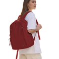 thumbnail image 3 of BadPiggies Nylon Backpack for Women Men, 20L Wear-Resistant Backpacks Casual Lightweight School Travel Daypack (Red), 3 of 9