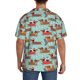 thumbnail image 3 of Balery Dachshund Christmas Play Camisa Casual de Manga Corta con Botones para Hombre, Texturizada, Estilo Cubano, para Playa, Verano-4X-Large, 3 of 5