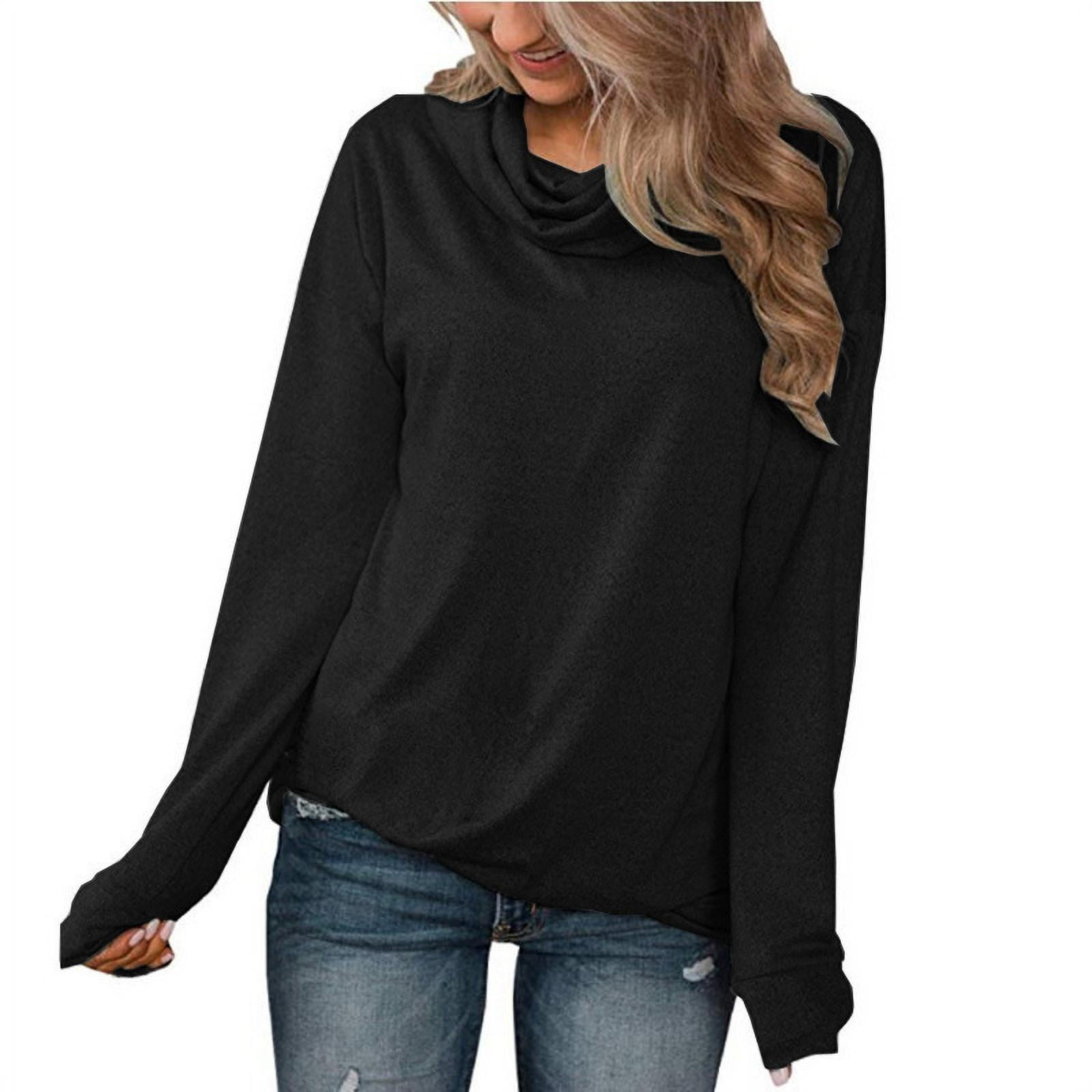 Black Cowl Neck Sweaters
