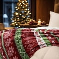 thumbnail image 3 of Printed Fleece Throw Blanket, No Shed No Pilling Ultra Soft Plush Cozy Xmas Prints Theme Home Décor Flannel Blanket for Bed, Sofa, Couch and Gift, 50" x 60", Retro Christmas, 3 of 6