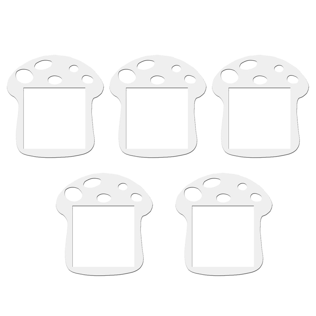 TureClos 5 Pieces Mushroom Switch Mirror Stickers Plastic Smooth Surface Reflective Effect Self