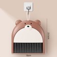 thumbnail image 2 of Cateissary El mini recogedor de escritorio del ABS fijó las características lisas del sistema del ahorro de espacio del oso de peluche de la Suministros de limpieza para el hogar marrón, 2 of 6