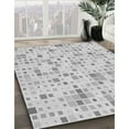 thumbnail image 3 of Ahgly Company Machine Washable Indoor Round Transitional Platinum Gray Area Rugs, 5' Round, 3 of 7