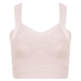 thumbnail image 3 of DuoJiaJ Ladies V Neck Bandage Knitted Hot Girl Slim Elastic Corset Vest Summer Tank Tops Women Beige L, 3 of 3