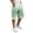 Green, variant on Men's Gradient Cargo Shorts, Drawstring Waist Loose Fit Utility Bottoms with Pockets, Summer Casual Streetwear for Outdoor Wear