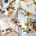 thumbnail image 4 of Entryway Rug 2'x3', Boho Middle Century Kitchen Runner Rugs Non-Slip Carpet Mats, Abstract Orange Geometric Botanical Bedside Rugs Runners Washable Floor Carpet for Bathroom Laundry Room, 4 of 8