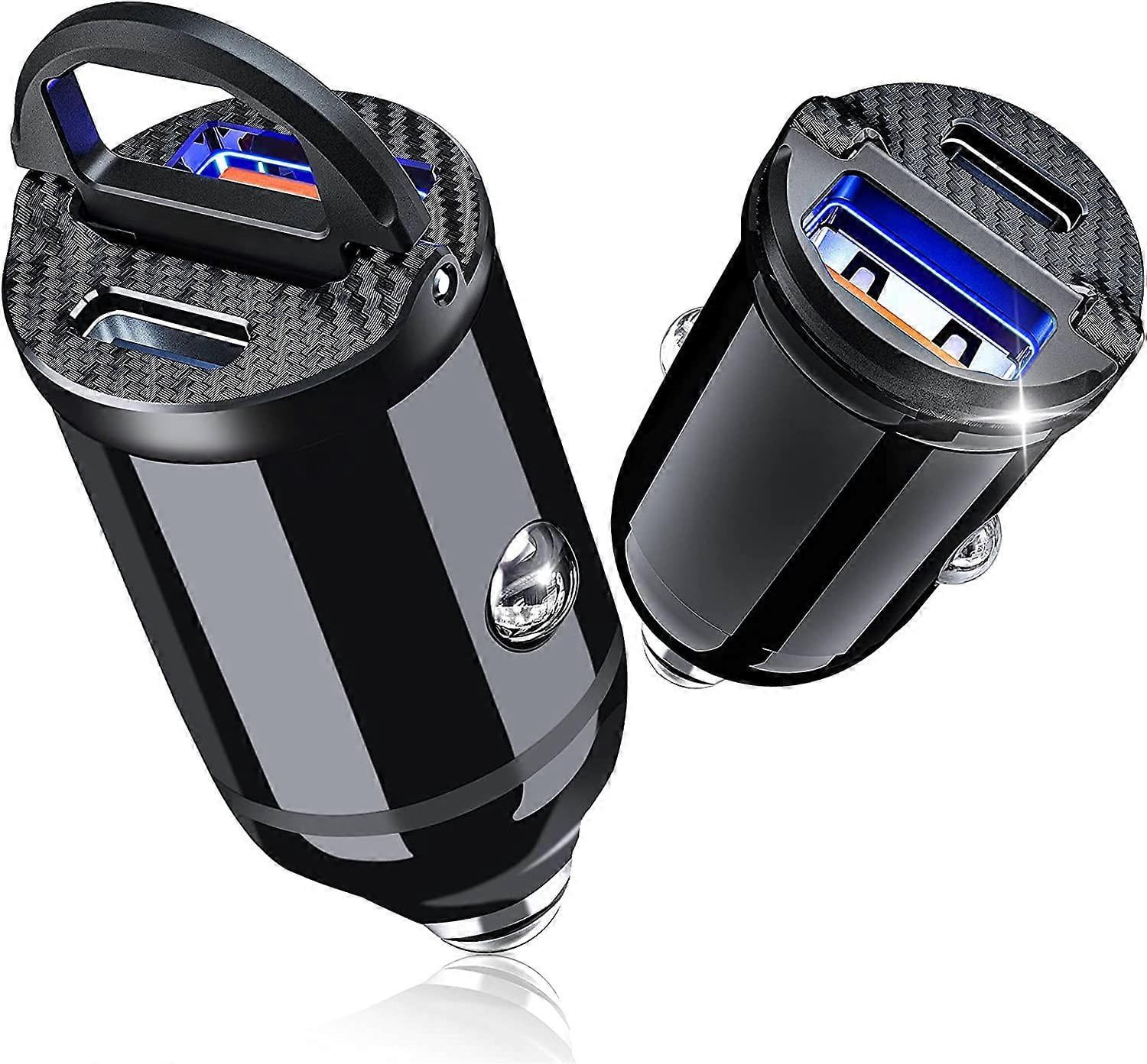 compatible USB C Car Charger (2-Pack), Ultra Mini 30W PD and 30W QC3.0 Fast Car Charger Adapter 4.8A Dual Port_Perfect Gift