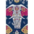 thumbnail image 3 of Coolnut Ethnic Elephant On Dark Thermal Insulated Blackout Grommet Window Curtain Panels 84x55 inch Room Darkening Curtain Set 2 Panels for Living Room Bedroom, 3 of 5