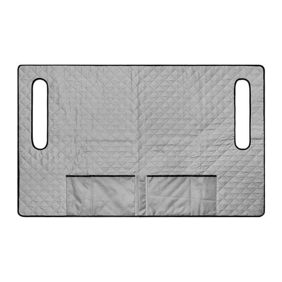 FAHZON Golf Cart Seat Covers, 4-Pocket Quilted Cushion Protector with Anti-Slip Bottom, Universal Fit for Standard 2-Seater Carts, Quick Install Through Armrest, Durable Gray and Black Design